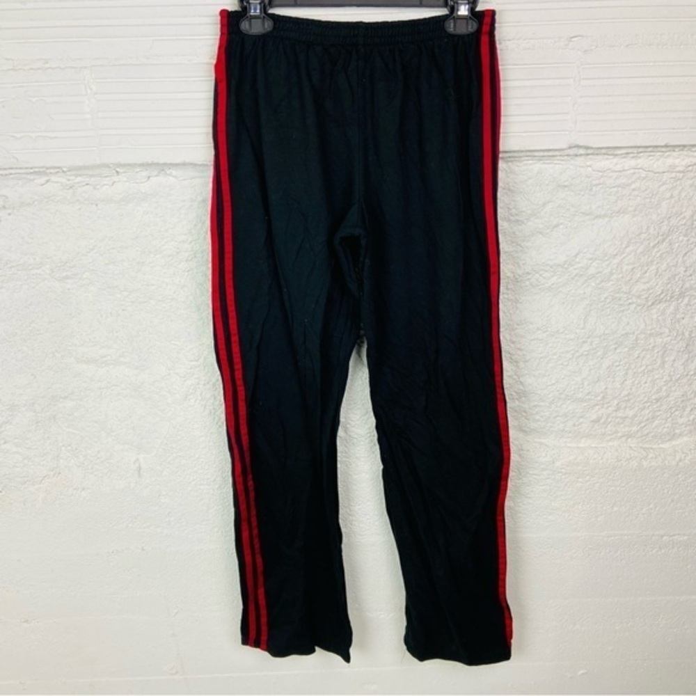 Blue star clothing company lounge Black Pants with Red Stripes size large